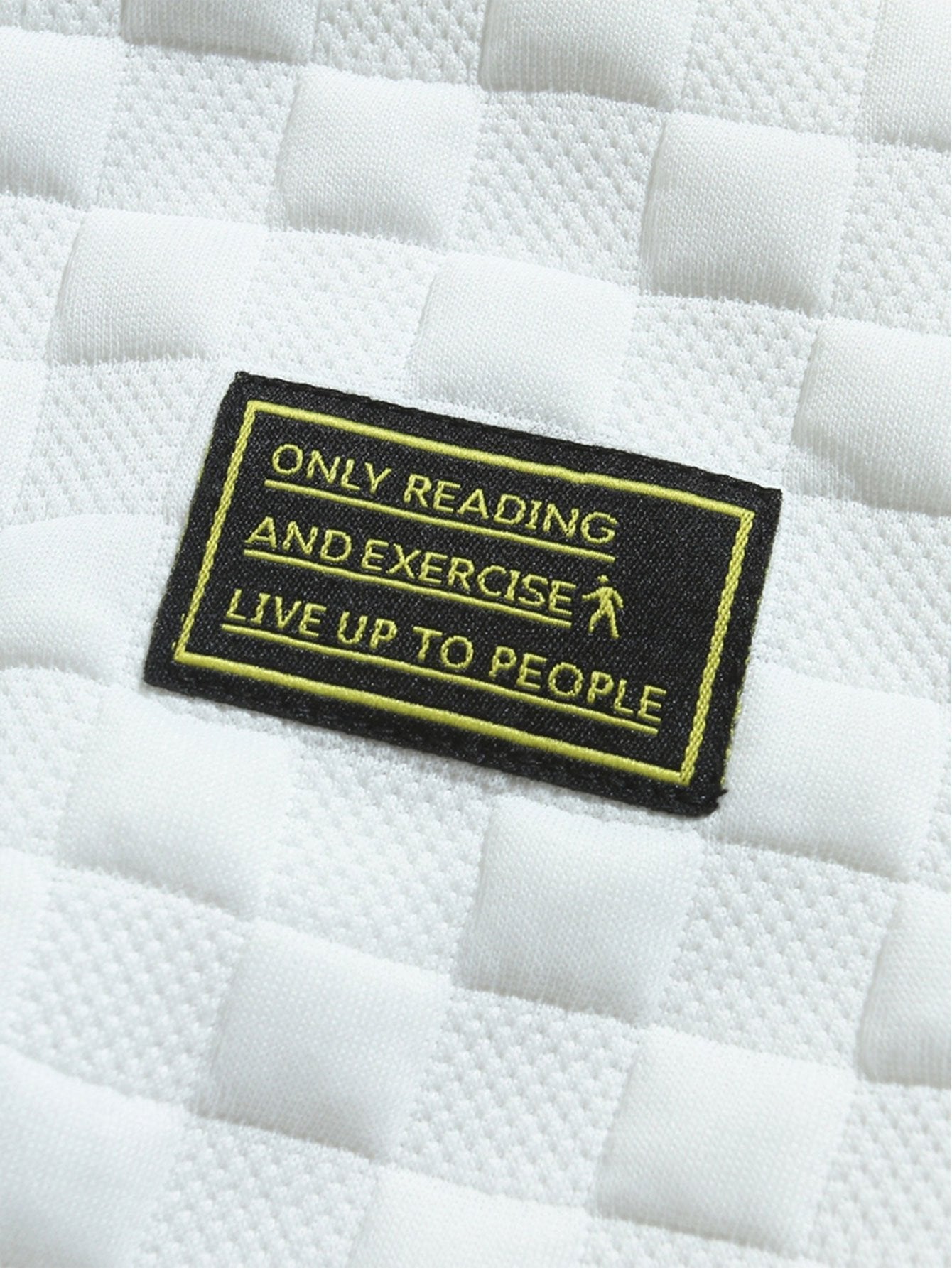 Jacquard Sweatshirt with Checkerboard Design