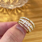4pcs/Set Stackable Rings Set Minimalist Thumb Everyday Ring Statement Promise Wedding Bands EngaSynthetic Gemstoneent Rings for Women Teen Jewelry Gifts