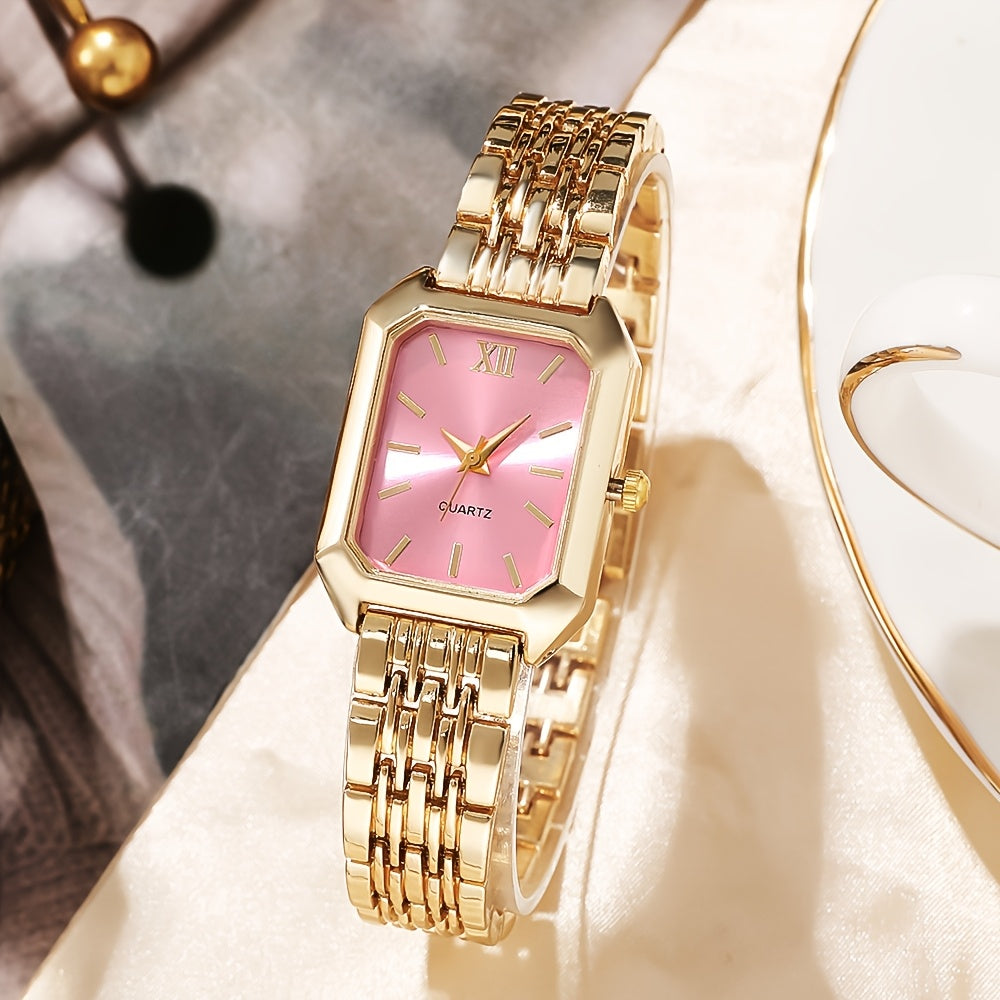 This New Set of Stylish And Elegant Quartz Watches for Women, Available in 2pcs Or 1pc, Is Perfect for Everyday Wear, Weddings, Valentine'S Day, Christmas, Ramadan, Birthday Parties, And Mother'S Day