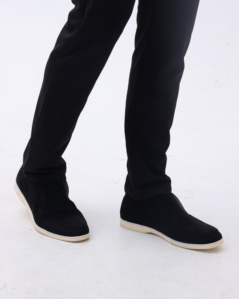 Suede High-Top Loafers