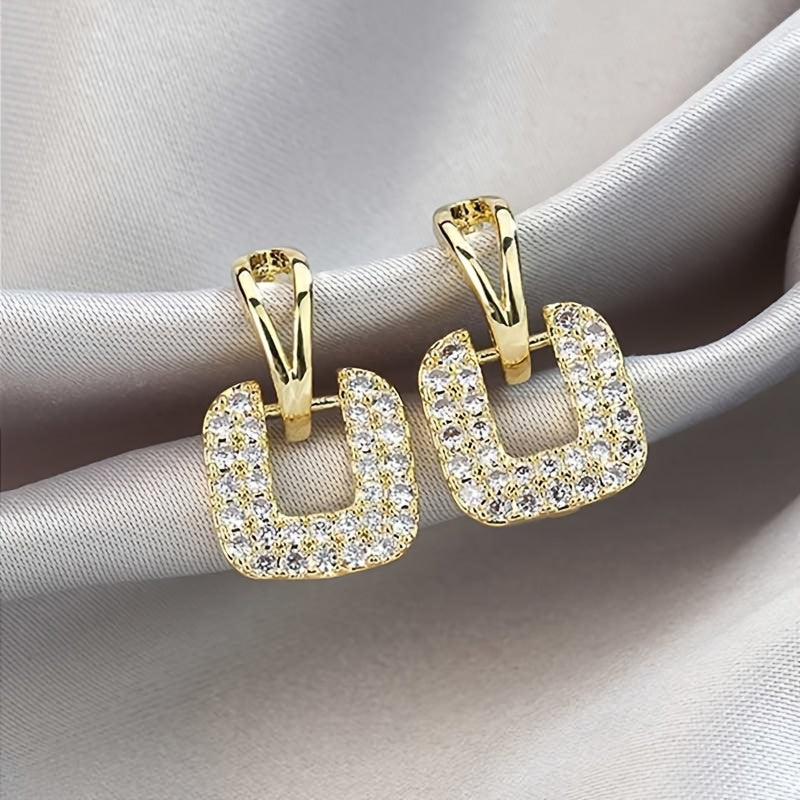 Fashionable New Individual Temperament All-Match Square Geometric Stud Earrings