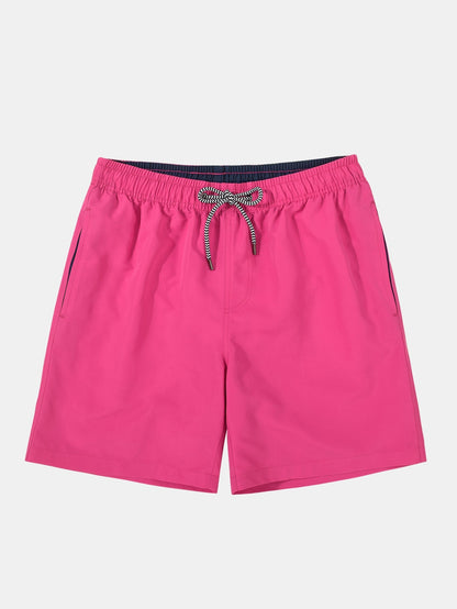 Classic Fit Cotton T-Shirt and Swim Shorts Set with Los Angeles Palm Tree Print