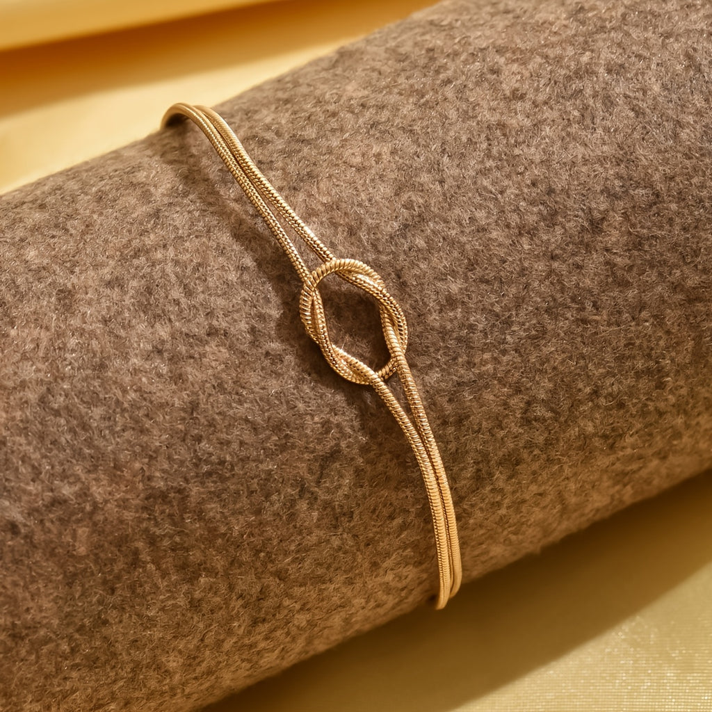 1 pulseira nova de osso de cobra com nó, perfeita para uso diário para mulheres, com um design em estilo de casal