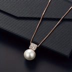 Fashionable Women'S Imitation Pearl Necklace And Earring Jewelry Set, Featuring a Simple Square Rhinestone Pendant And Stud Earrings, Perfect As a Two-Piece Accessory Gift for Birthdays, Parties, Celebrations, And Holidays, Ideal for Mothers And Girlfrien