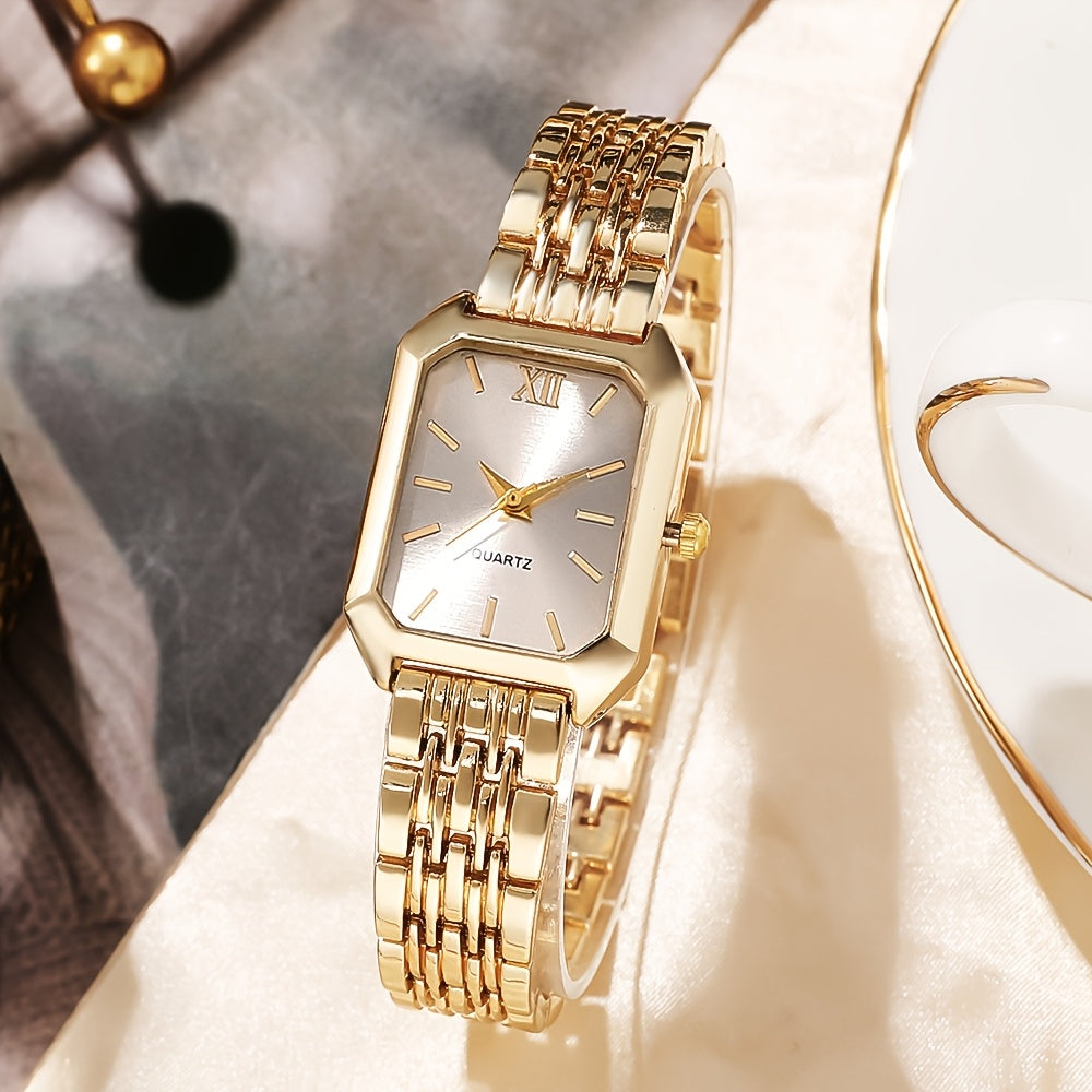 This New Set of Stylish And Elegant Quartz Watches for Women, Available in 2pcs Or 1pc, Is Perfect for Everyday Wear, Weddings, Valentine'S Day, Christmas, Ramadan, Birthday Parties, And Mother'S Day