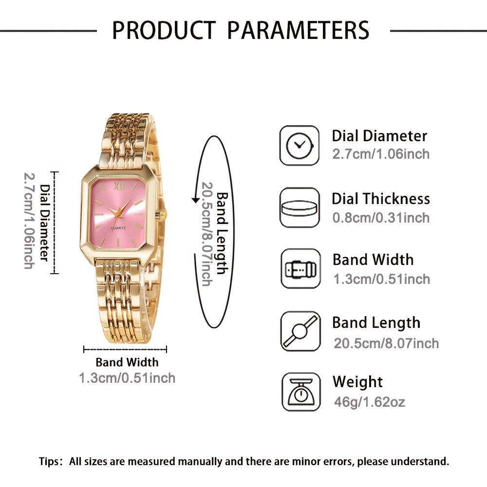 This New Set of Stylish And Elegant Quartz Watches for Women, Available in 2pcs Or 1pc, Is Perfect for Everyday Wear, Weddings, Valentine'S Day, Christmas, Ramadan, Birthday Parties, And Mother'S Day
