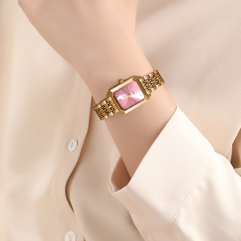 This New Set of Stylish And Elegant Quartz Watches for Women, Available in 2pcs Or 1pc, Is Perfect for Everyday Wear, Weddings, Valentine'S Day, Christmas, Ramadan, Birthday Parties, And Mother'S Day
