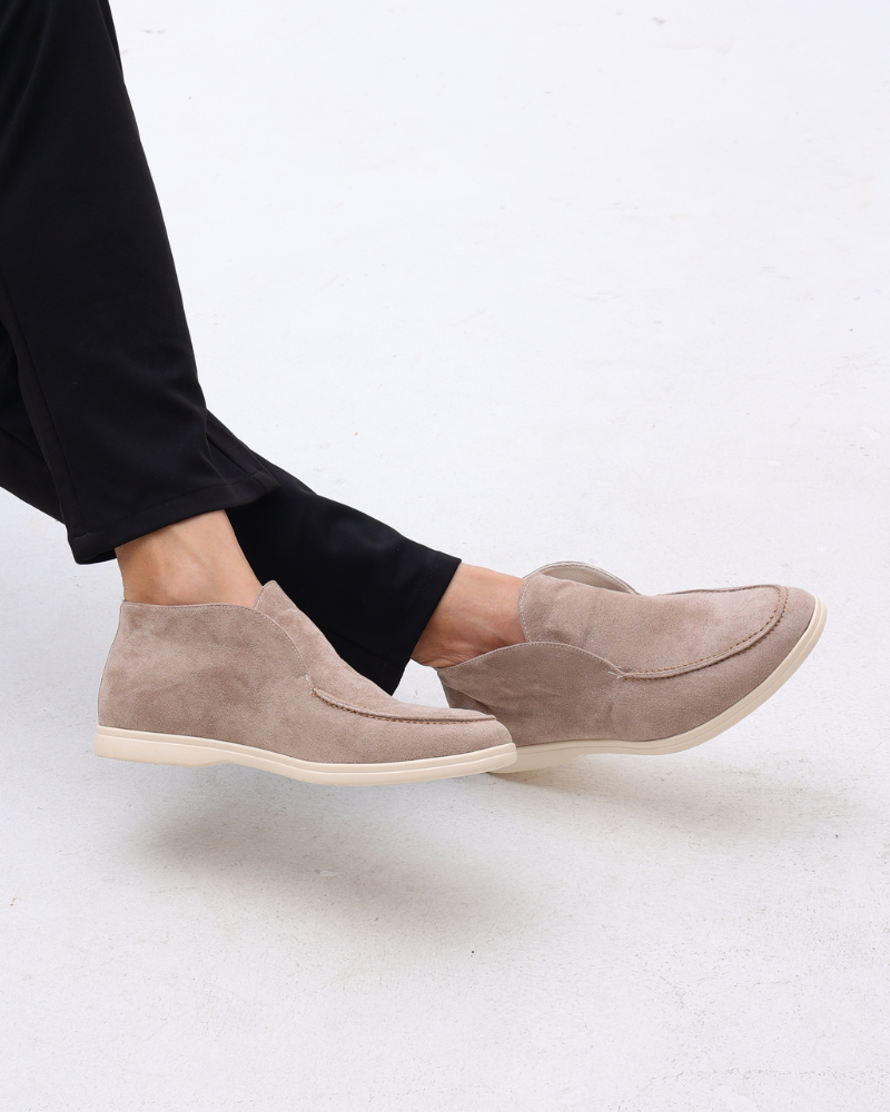 Suede High-Top Loafers