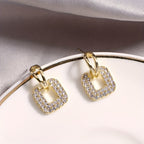 Fashionable New Individual Temperament All-Match Square Geometric Stud Earrings