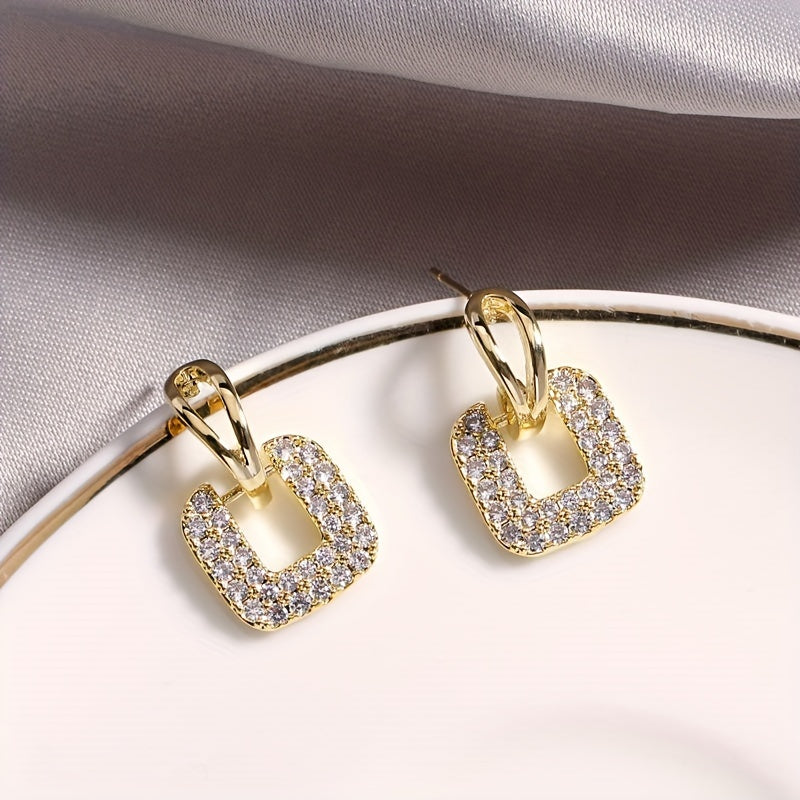 Fashionable New Individual Temperament All-Match Square Geometric Stud Earrings