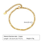 Women Stainless Steel Chain Bracelet,18K Gold Plated Twist Paperclip Adjustable Link Bracelet,Chunky Stackable Layered Jewelry