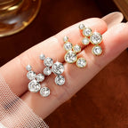 RAPRGOLD GRA Certified 3mm Round Cut Moissanite Piercing Star Stud Earrings for Women 14K Gold Filled Earring Fine Jewelry Gifts