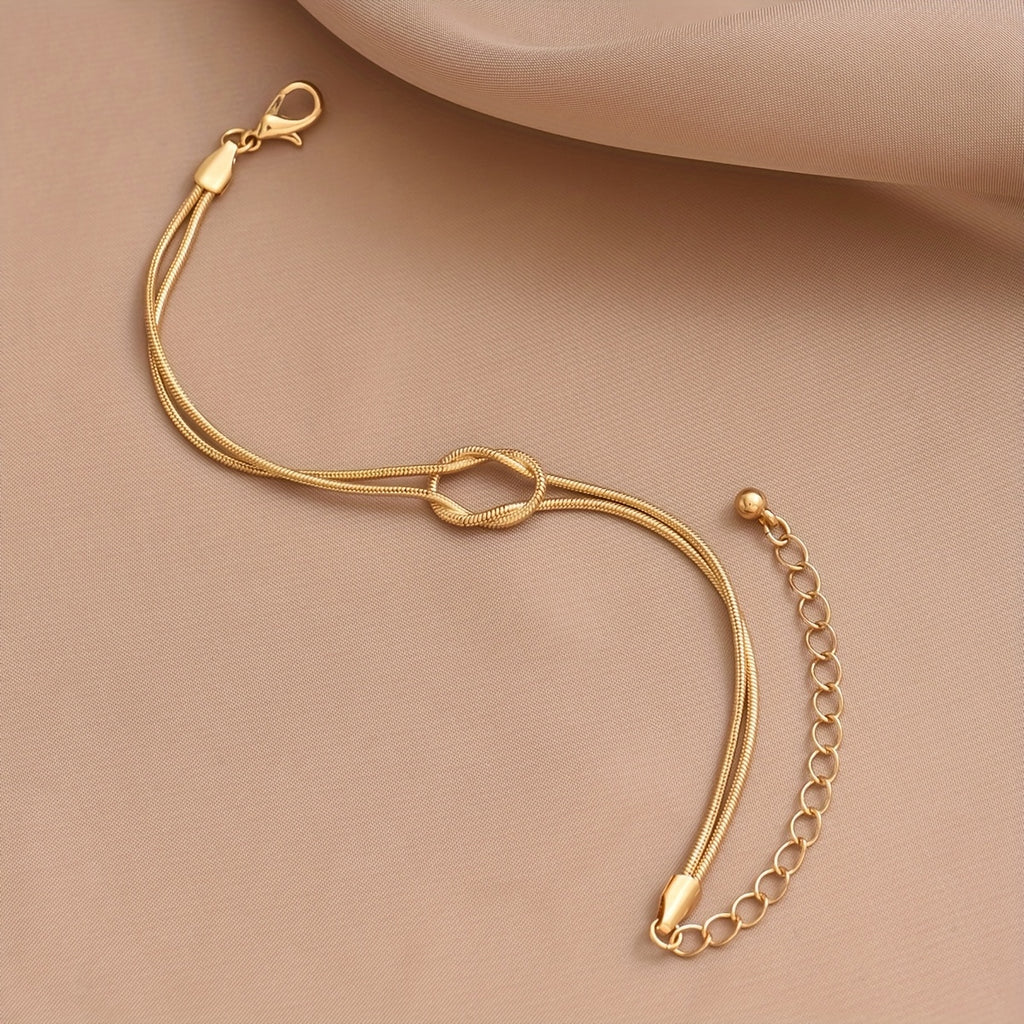 1 pulseira nova de osso de cobra com nó, perfeita para uso diário para mulheres, com um design em estilo de casal