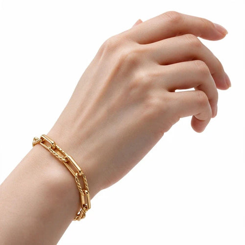 Bracelets for Women – Aurelia Twisted Link Bracelet worn on wrist