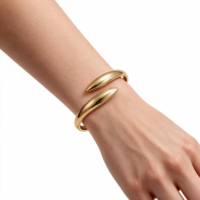 Bracelets for Women – Camilla Open Stretch Bracelet worn on wrist, lifestyle image, white background
