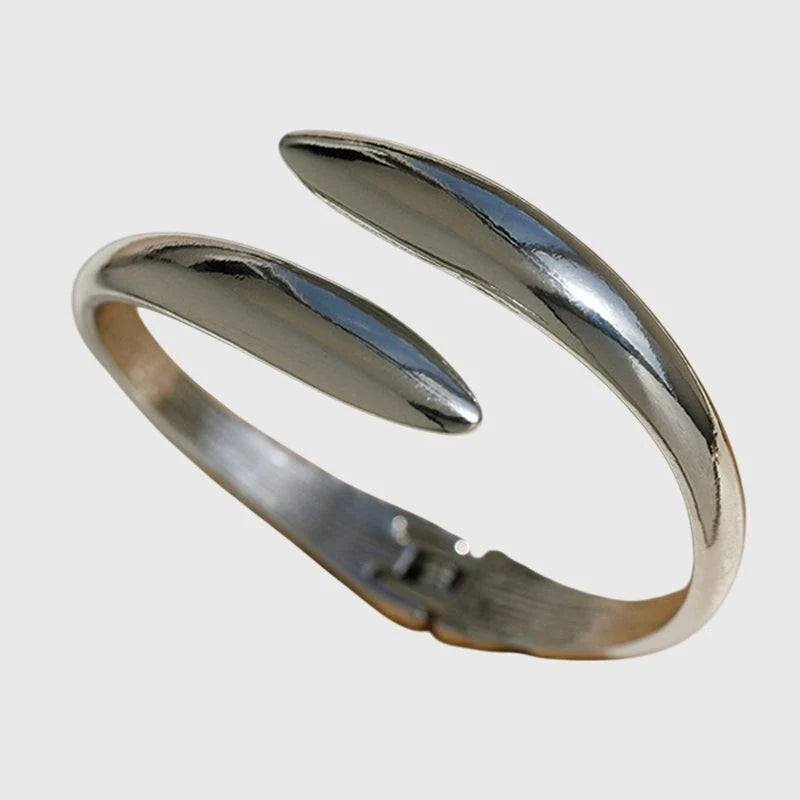 Bracelets for Women – Camilla Open Stretch Bracelet, silver finish, white background