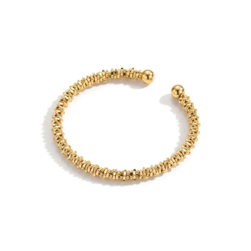 Bracelets for Women – Classic Lauren Bracelet, open cuff design in polished stainless steel with gold-tone finish
