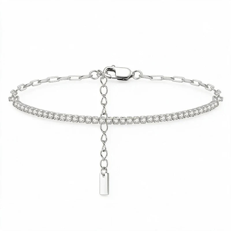 Bracelets for Women – Everline Crystal Tennis Bracelet, Silver