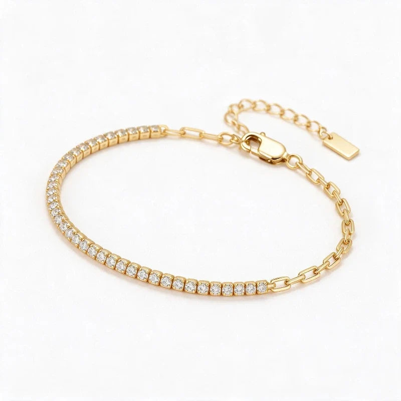 Bracelets for Women – Everline Crystal Tennis Bracelet, Gold