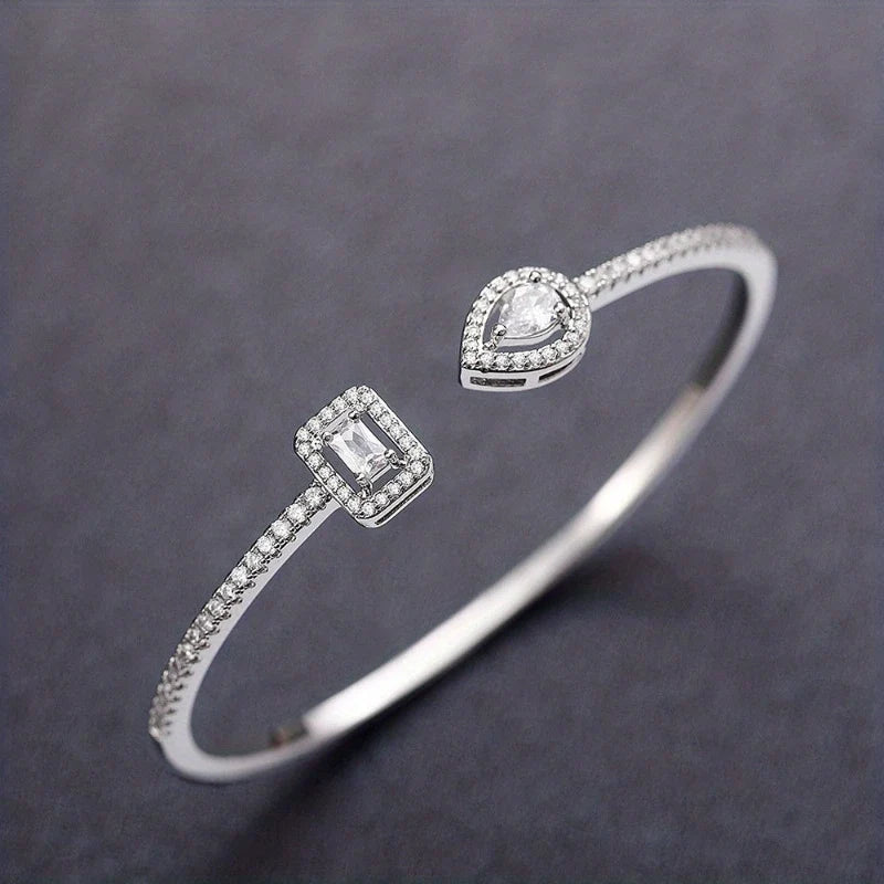 Bracelets for Women – Serenity Glow Crystal Bracelet, Silver – Crystal White