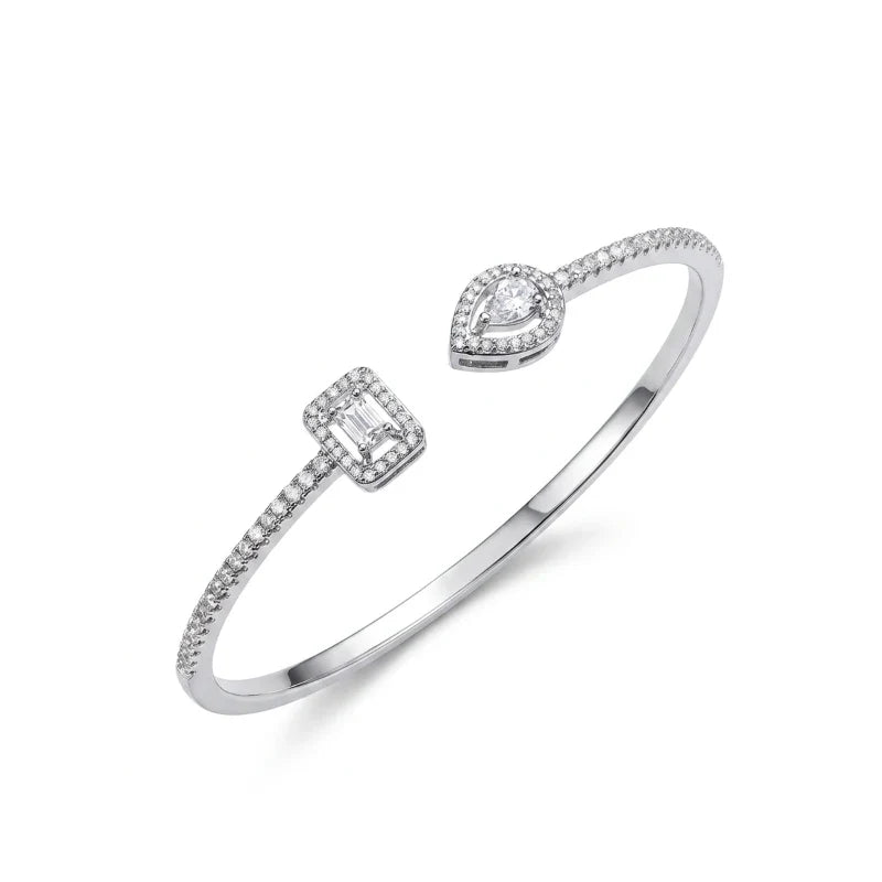 Bracelets for Women – Serenity Glow Crystal Bracelet, Silver – Crystal White, cover