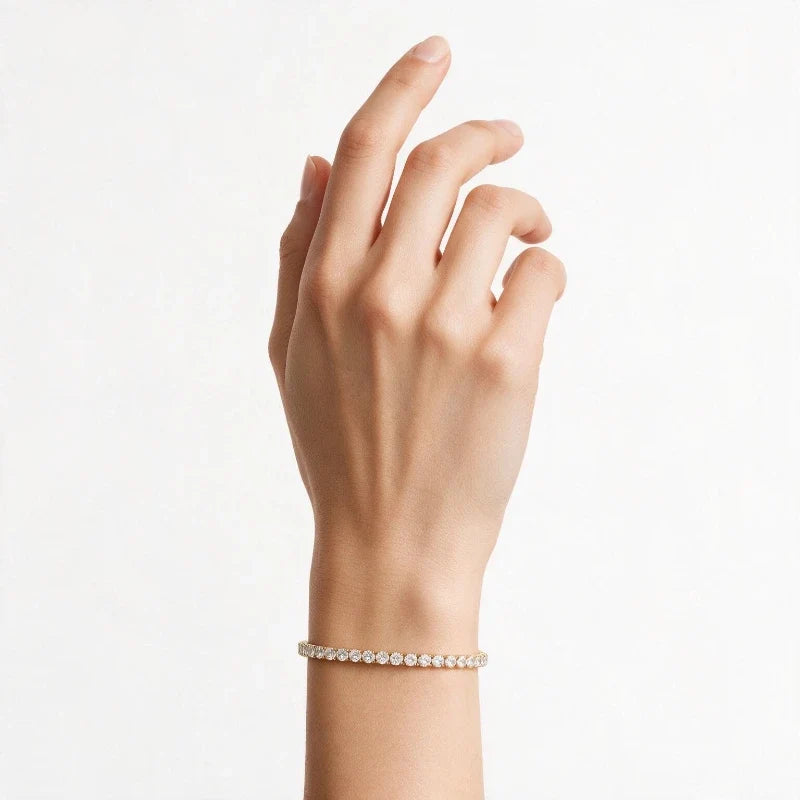 Bracelets for Women – Soera Tennis Bracelet worn on the wrist, white background