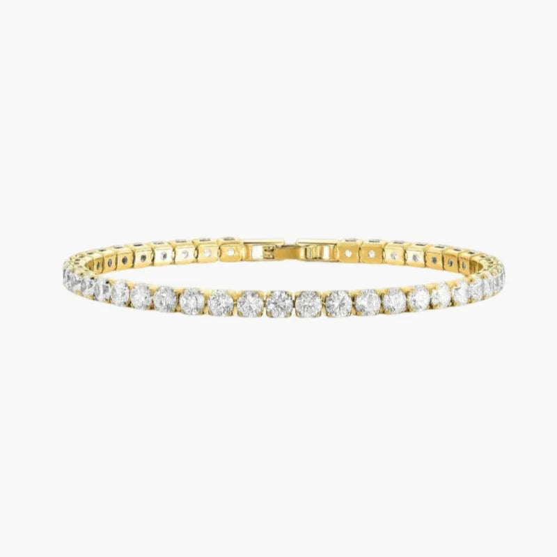 Bracelets for Women – Soera Tennis Bracelet – Gold finish on white background