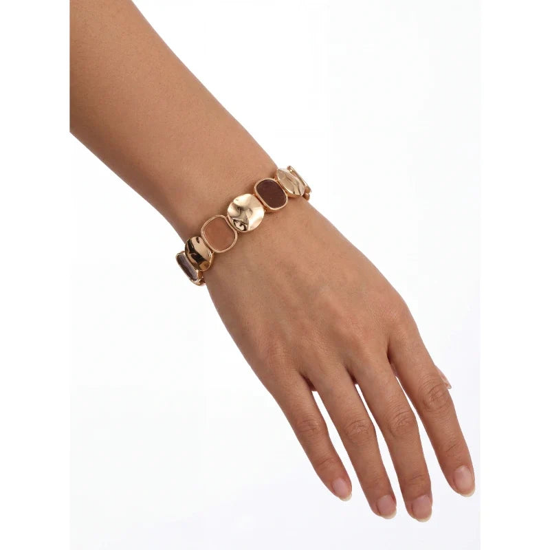 Bracelets for Women – Solara Golden Mosaic Bracelet worn on wrist