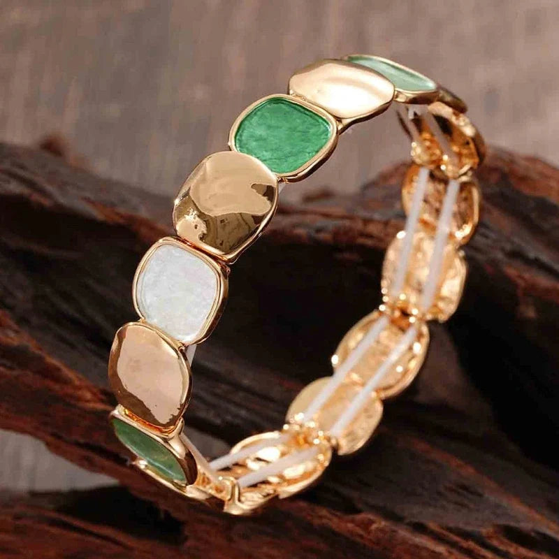 Bracelets for Women – Solara Golden Mosaic Bracelet, Green