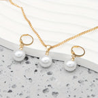 3pcs Elegant Faux Pearl Jewelry - Matching Necklace, Earrings & Ring for Women, Perfect for Birthdays, Christmas & Special Occasions, Ideal Gift for Family & Friends, Birthdays Gift