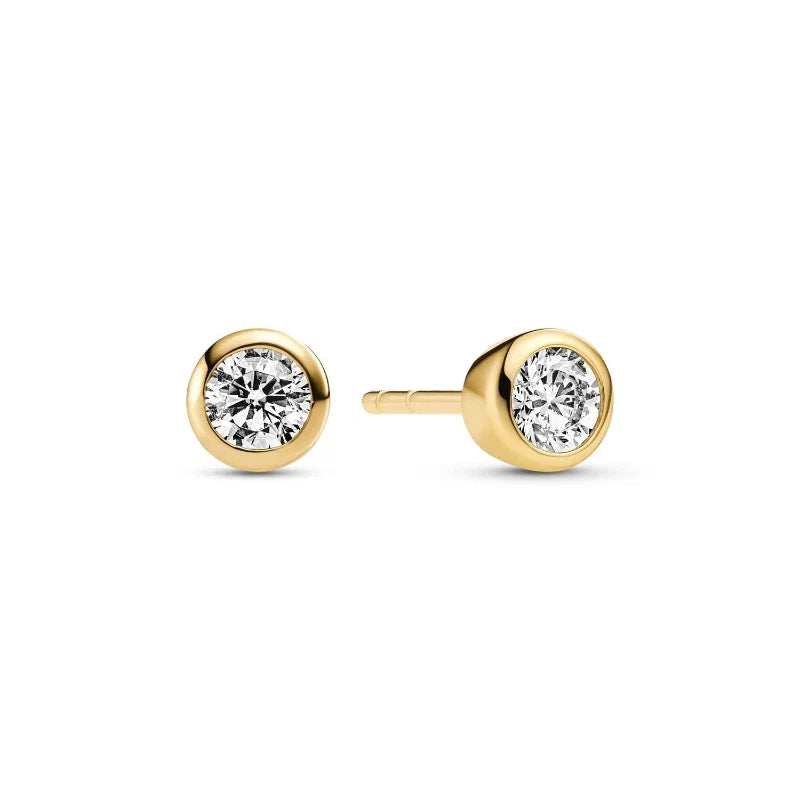 Amara Crystal Stud Earrings – Gold