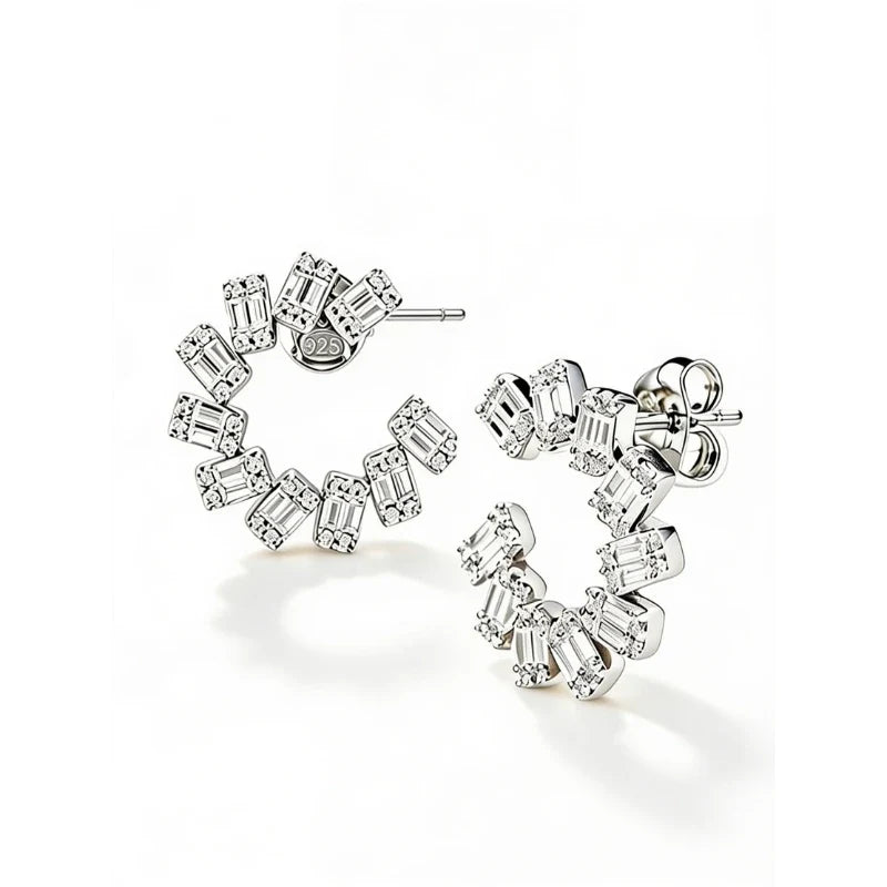 Earrings for Women – Aurielle Crystal Hoops, baguette crystal hoop earrings