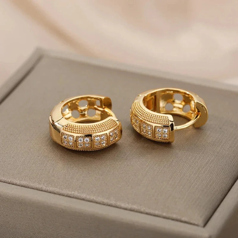 Earrings for Women – Corinne Crystal Hoops, close-up detail