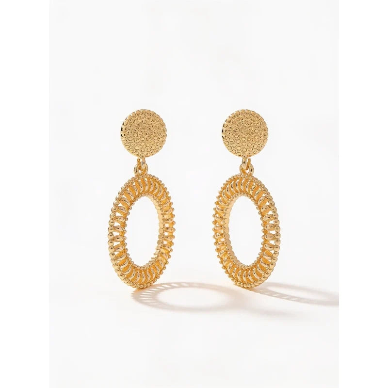 Elowen Geometric Relief Earrings cover