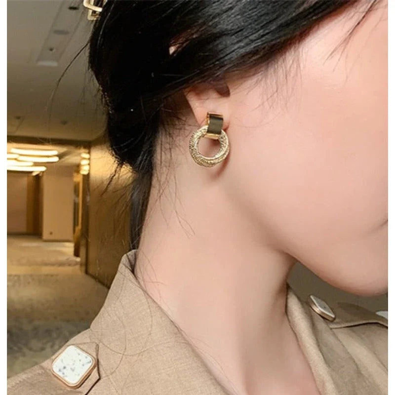 Earrings for Women – Odette Mini Drop Studs worn on the ear