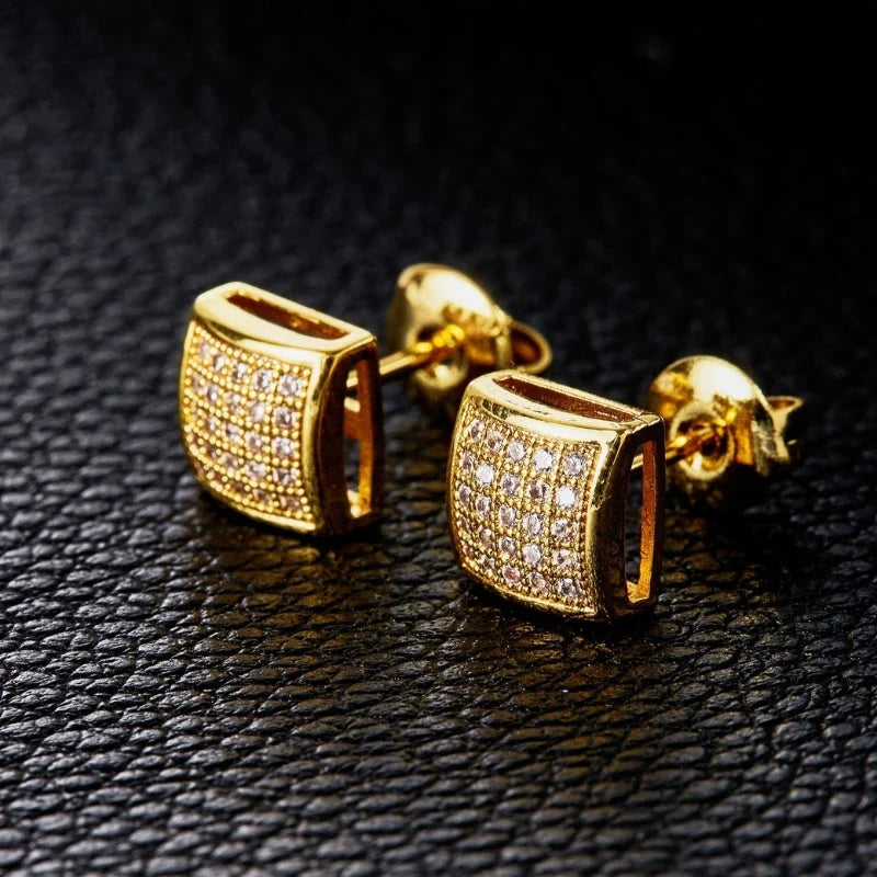Stellar Crystal Earrings detail – Gold