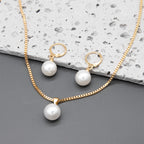 3pcs Elegant Faux Pearl Jewelry - Matching Necklace, Earrings & Ring for Women, Perfect for Birthdays, Christmas & Special Occasions, Ideal Gift for Family & Friends, Birthdays Gift