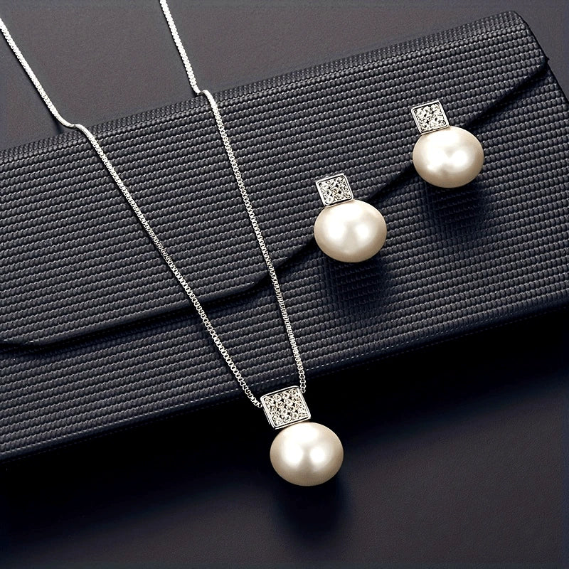 Celestia pearl earrings close-up detail