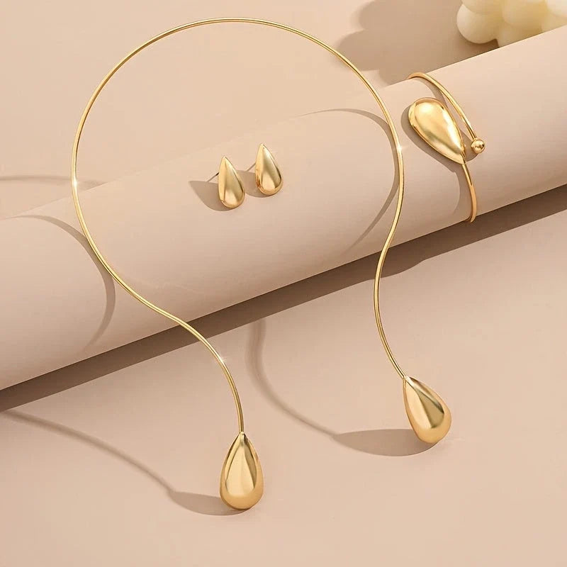 Liora droplet earrings close-up detail