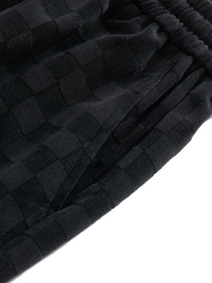 Plaid Straight Leg Trousers