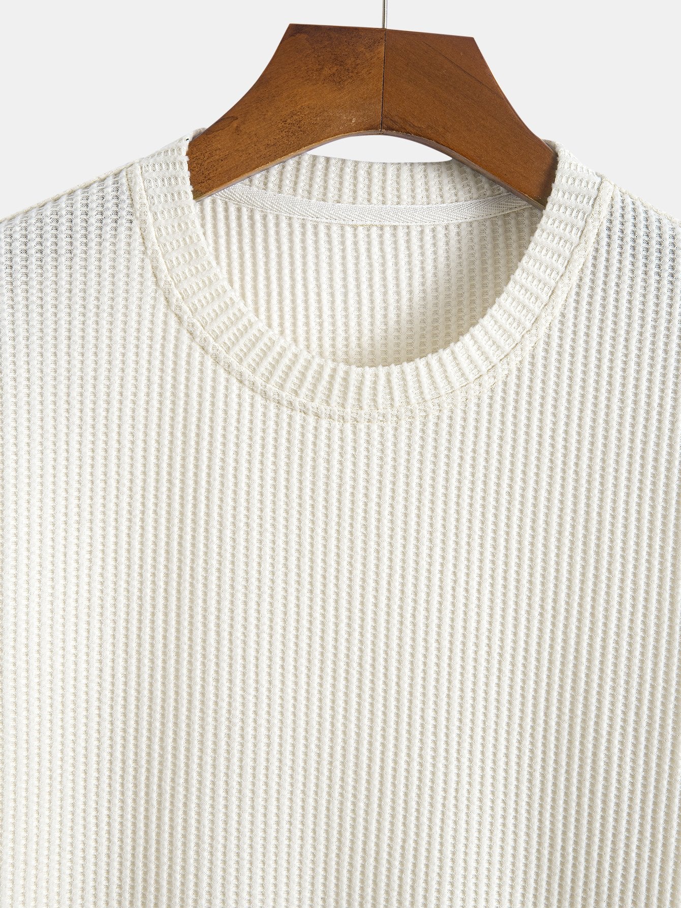 Waffle Knit Arc Hem Tee