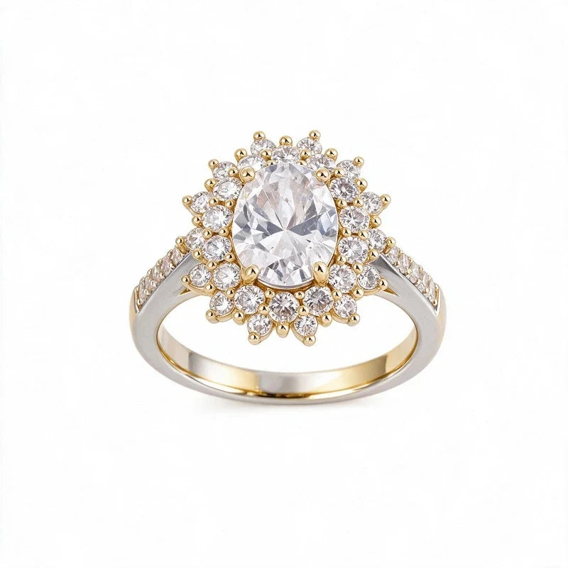 Women's Rings – Celestine Luxury Crystal Ring, white background