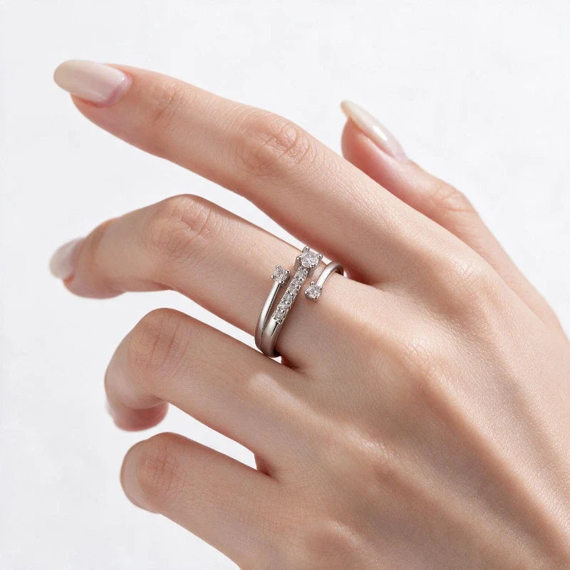 Women's Rings – Junie Sweet Crystal Ring worn on hand